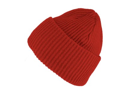 Objemná pletená zimná čiapka - Fiebig Red