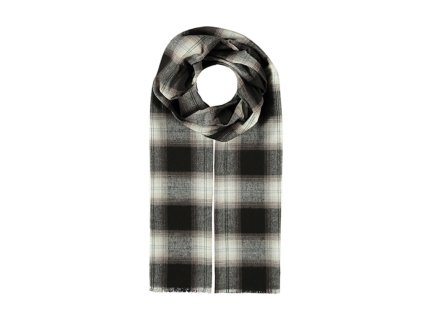 Sivý kockovaný šál od Fiebig