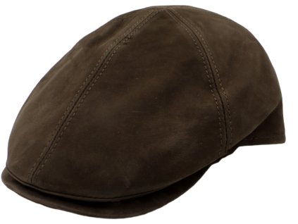 Pánska kožená hnedá šiltovka s podšívkou