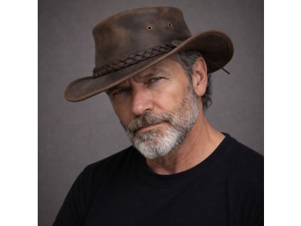 Austrálsky klobúk kožený Pathfinder