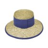 Dámsky letný slamenný (morská tráva) klobúk s modrou stuhou - Seeberger od roku 1890