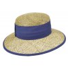 Dámsky letný slamenný (morská tráva) klobúk s modrou stuhou - Seeberger od roku 1890
