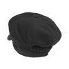 8-dielna čierna dámska bekovka od Mayser - Camila Newsboy Cap - ušné klapky