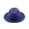 Modrý klobúk fedora plstený - modrý s modrou stuhou - Marone