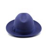 Modrý klobúk fedora plstený - modrý s modrou stuhou - Marone
