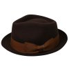 Hnedý trilby klobúk s hnedou stuhou - Goorin Bros Fabyan Park