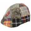 Pánska zimná bekovka - Fiebig since 1903 duck cap - Harris Tweed (patchwork)