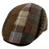 Pánska zimná vlnená bekovka - Fiebig - Harris Tweed (patchwork)