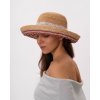 Dámsky letný slamený klobúk Cloche - látková tvarovateľná krempa