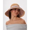 Dámsky letný slamený klobúk Cloche - látková tvarovateľná krempa