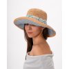 Dámsky letný slamený klobúk Cloche - látková tvarovateľná krempa 600023 aqua 58 1
