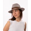 Letný crushable sivý fedora klobúk od Fiebig - Traveller Toyo