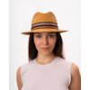 Letný crushable fedora klobúk od Fiebig - Traveller Toyo Cognac