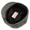 Zimná vlnená bekovka - driver cap od CTH Ericson - Harris Tweed Black