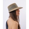 Slamený klobúk - šiltovka proti slnku - Seeberger - morská tráva s khaki stuhou