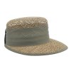 Slamený klobúk - šiltovka proti slnku - Seeberger - morská tráva s khaki stuhou