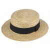 Letný slamený klobúk - unisex klobúk s vyššou korunkou - Fiebig Canotier - UV faktor 50