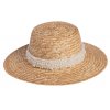 Letný slamený klobúk so širšou krempou - Boater Hat