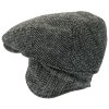 Zimná vlnená bekovka - driver cap od CTH Ericson Spencer - Harris Tweed Black