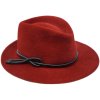 Dámsky luxusný červený klobúk z králičej plsti - velúr - Pita