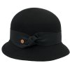 Dámsky čierny klobúk cloche - Nanni