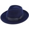 Kašmírový modrý luxusný klobúk Fiebig - limitovaná kolekcia Fiebig