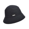 Bucket hat - zimný čierny vlnený klobúčik - Seeberger