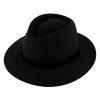 Kašmírový čierny cestovný klobúk Fiebig