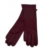 Dámske dlhé bordové kožené rukavice bez podšívky (16 cm)