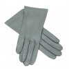 Dámske sivé kožené rukavice bez podšívky s rozparkom - Carlsbad Hat
