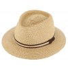Letný béžový fedora klobúk od Fiebig - Traveller Toyo