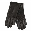Dámske čierne kožené rukavice s hodvábnou podšívkou - Carlsbad Hat