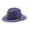 Letný slamený klobúk Fedora - Marone Violette