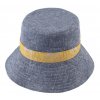 Bucket hat - letný modrý ľanový klobúk - Fiebig 1903