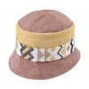 Bucket hat - letný ružový ľanový klobúčik - Fiebig 1903