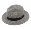 Letný čierny nemačkaný klobúk - Fedora Toyo