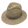 Slamený klobúk z morskej trávy s farebnou stuhou - Fedora