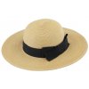 Dámsky letný slamený klobúk Fiebig so širokou strieškou - Brim Hat Beige
