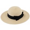 Dámsky letný slamený klobúk Fiebig so širokou strieškou - Brim Hat Natur