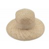 Dámsky letný slamený (morská tráva) klobúk s béžovou stuhou - Seeberger since 1890
