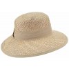 Dámsky letný slamený (morská tráva) klobúk s béžovou stuhou - Seeberger since 1890