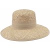 Dámsky letný slamený (morská tráva) klobúk s béžovou stuhou - Seeberger since 1890