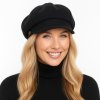 8-dielna dámska čierna bekovka od Mayser - Camila Newsboy Cap