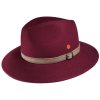 Cestovný nekrčivý vodeodolný bordový klobúk Mayser - Gedeon Mayser