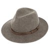 Cestovný odolný béžový klobúk vlnený od Fiebig - Traveller vodeodolný a nekrčivý