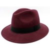 Bordeaux klobúk plstené s kašmírom - krep s klopou