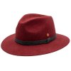 Cestovný nekrčivý vodeodolný vínový klobúk Mayser - Gedeon Mayser