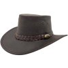 Hnedý kožený klobúk - Wallaroo Oil Jacaru