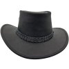 Čierny kožený klobúk - Wallaroo Oil Jacaru