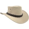 Austrálsky béžový klobúk kožený s klokanou kožou - Jacaru